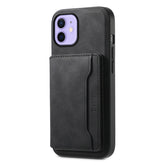 Denior D13 Retro Texture Leather MagSafe Card Bag Phone Case